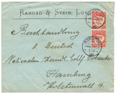 PLANTATION : 1906 10pf(x2) Canc. PLANTATION On Envelope From LONGI To HAMBURG. Superb. - Cameroun