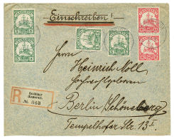 OSSIDINGE : 1910 5pf(x4) + 10pf(x2) On REGISTERED Envelope From OSSIDINGE To BERLIN. Vf. - Cameroun