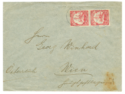 NJASSI : 1914 10pf(x2) Canc. Light Cds NJASSI On Envelope To AUSTRIA. RARE. ARGE = 500. Vf. - Cameroun