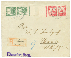 GARUA : 1912 5pf(x2) + 10pf(x2) Canc. GARUA On REGISTERED Envelope To GERMANY. Signed BOTHE. Vf. - Cameroun