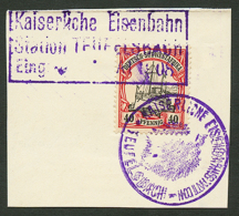 40pf Canc. STATION TEUTFELSBACH On Piece. Scarce. Vf. - German South West Africa