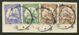 3pf(x2) + 5pf+ 20pf Canc. OTJIWARONGO (type 3) On Piece. Signed CZIMMEK. Vvf. - German South West Africa