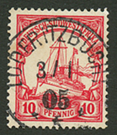 10pf Canc. LUDERITZBUCHT With Large "05". Scarce. ARGE = 200. Superb. - German South West Africa