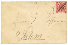 10pf(n°7) Pen Cancel + "NONIDAS" On Envelope To SALEM. Signed CZIMMEK. Vvf. - German South West Africa