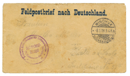 1906 WINDHUK + SOLDATENBRIEF STEMPEL On Military Envelope(special Type) To GERMANY. Vf. - German South West Africa