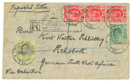 1912 TRANSVAAL 1/2d+ 1d(x3)+ 3d Canc. RANDFONTEIN On REGISTERED Envelope To REHOBOTH. Superb. - German South West Africa