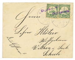 OTJIHAVERA : 1907 5pf(x2) Canc. OTJIHAVERA Violet On Envelope To GERMANY. Vvf. - German South West Africa