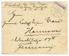 OKAHANDJA : 1904 OKAHANDJA In Blue On Military Envelope With Full Text To GERMANY. Superb. - German South West Africa