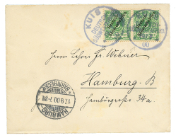 KUIS : 1900 5pf(x2) Canc. KUIS On Envelope To HAMBURG. Vvf. - Duits-Zuidwest-Afrika