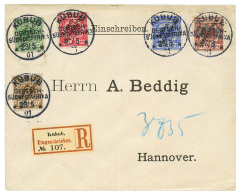 KUBUB : 1901 3pf + 5pf+ 10pf+ 20pf+ 50pf Canc. KUBUB On REGISTERED Envelope To GERMANY. Vvf. - Duits-Zuidwest-Afrika