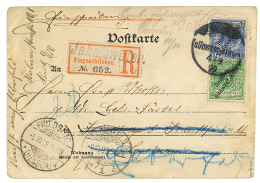 JAKALSWATER : 1899 5pf+ 20pf On REGISTERED Card (KAMEELE IN WINDHOEK) From JAKALSWATER To GERMANY. Vvf. - German South West Africa