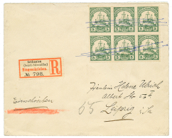 BETHANIEN : 5pf Block Of 6 PEN Cancel On REGISTERED Envelope To GERMANY. Scarce. Vvf. - German South West Africa