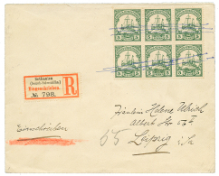 BETHANIEN : 5pf Block Of 6 PEN Cancel On REGISTERED Envelope To GERMANY. Scarce. Vvf. - Duits-Zuidwest-Afrika