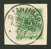 VORLAUFER : 5pf Canc. ZANZIBAR On Piece. Superb. - German East Africa