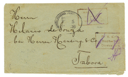 1916 MITTELLANDBAHN DEUTSCHE-OSTAFRIKA ZUG 5 + Boxed Fr. It. Einn Nachw. In Daressalam On Envelope To TABORA. Vf. - German East Africa