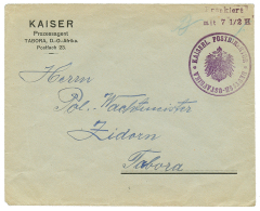 FRANKIERT MIT 7 1/2H + POSTDIREKTOR In Violet On Envelope To TABORA. Superb. - German East Africa