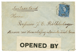 GERMAN PRISONNER : 1915 MOZAMBIQUE 100r + CENSOR Label OPENED BY CENSOR 694 On Envelope From "BRUGGEMANN, MOZAMBIQUE, Va - German East Africa