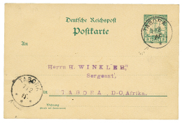 TABORA : 1905 P./Stat 3p Canc. TABORA With"05" Manuscript. RARE. Superb. - German East Africa
