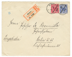 MPAPUA : 1901 5p On 10pf + 10p On 20pf Canc. MPAPUA On REGISTERED Envelope To GERMANY. Vvf. - German East Africa