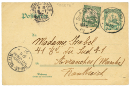 MGETA Via MOROGORO : 1907 P./Stat 4h Datelined "MGETA" + 4h Canc. MOROGORO To FRANCE. Rare Mail From FRENCH MISSIONAR. V - Duits-Oost-Afrika