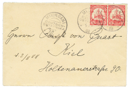 MIKINDANI : 1908 7 1/2h(x2) Canc. MIKINDANI On Envelope To GERMANY. Superb. - German East Africa