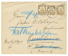 KIDUGALA Post IRINGa : 2 1/2h(x3) CancI IRINGA On Envelope To GERMANY. Verso, Cachet KIDUGALA POST IRINGA DEUTSCH-OSTAFR - Duits-Oost-Afrika
