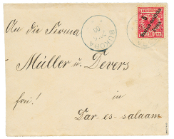 BUKOBA : 1900 5p On 10pf Canc. BUKOBA In Blue On Envelope To DAR-ES-SALAAM. Signed MANSFELD. Vvf. - German East Africa