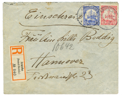 ARUSCHA : 1910 7 1/2h+ 15h Canc. ARUSCHA On REGISTERED Envelope To GERMANY. Vvf. - Duits-Oost-Afrika