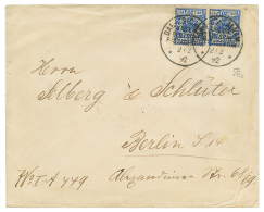 VORLAUFER : 1892 Pair 20pf(v48c) Canc. DAR-ES-SALAAM On Envelope To BERLIN. Signed ZENKER. Vvf. - German East Africa