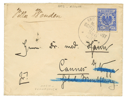 SMS ARCONA : 1896 GERMANY 20pf Canc. MARINESCHIFFSPOST N°6 On Envelope To FRANCE. Vvf. - China (kantoren)