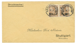 1901 3pf(x2) Canc. KD FELDPOSTSTATION N°1 On Envelope(DRUCKSACHE) To GERMANY. Signed PFENNINGER. Vvf. - China (offices)