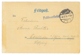 1900 FELDPOSTBRIEF In Blue + BREMEN On Military Card. Vvf. - China (offices)