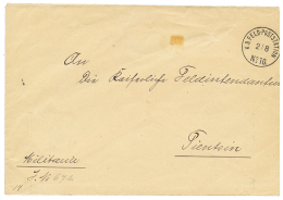 FELDPOSTSTATION N°10 On Military Envelope To TIENTSIN. Superb. - China (offices)