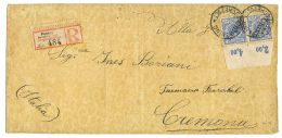 1900 20pf(x2) Canc. PEKING On Native Envelope Sent REGISTERED To CREMONA(ITALY). Arrival 12.12.00 On Reverse. Signed STE - China (offices)