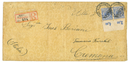 1900 20pf(x2) Canc. PEKING On Native Envelope Sent REGISTERED To CREMONA(ITALY). Arrival 12.12.00 On Reverse. Signed STE - China (kantoren)