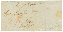 1857 "P. DAMPFBOOT" + Tax Marking On Entire Letter Datelined "VEGESACK" To LIENE. Verso, Blue Boxed ELSFLETH. Vf. - Andere & Zonder Classificatie