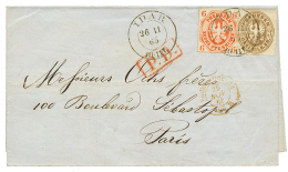 PRUSSIA : 1865 3s + 6pf Canc. IDAR On Cover To FRANCE. Vvf. - Andere & Zonder Classificatie