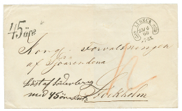 LUBECK : 1868 LUBECK + 45 ORE Tax Marking On Cover To STOCKHOLM(SWEDEN). Superb. - Lubeck