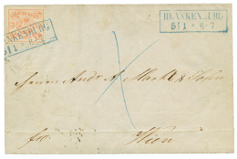 BRAUNSCHWEIG : 1854 3sgr With 4 Nice Margins Canc. BLANKENBURG On Cover To WIEN (AUSTRIA). G. LANGE Certificate(2001). S - Brunswick