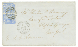 SYRIA - BEYROUTH : 1880 Pair 2 1/2d Canc. G06 + BRITISH PO BEYROUTH On Cover To USA. Superb. - Other & Unclassified