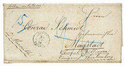 German Soldier Serving With The BRITISH ARMY - SCHWEITZER LEGION : 1856 SMYRNE TURQUIE + Tax Marking On Entire Letter (w - Marcofilie