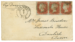 BALTIC FLEET : 1855 1d(x3) Fault + DANZIG On Envelope To ENGLAND. Vf. - Marcofilie