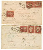 1856 2 Covers With 1d(x3) To HOSPITAL RENKIOU DARDANELLES Or SCUTARI (TURKEY). Vf. - Postmark Collection