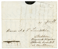 FINLAND / SWEDEN - Cover From TAVASTEHUS To SWEDEN Diverted OVERLAND Due To BALTIC BLOCKADE : 1855 Rare Mail To Sweden R - Postmark Collection