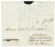 FINLAND / SWEDEN - Cover From TAVASTEHUS To SWEDEN Diverted OVERLAND Due To BALTIC BLOCKADE : 1855 Rare Mail To Sweden R - Marcofilie
