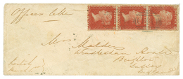 1856 1d(x3) Canc. O*O + "KERTCH March 1" On Envelope To ENGLAND. Vf. - Postmark Collection