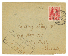 CRETE - BRITISH ADMINISTRATION : 1907 10l + Boxed CAMP POST OFFICE CANDIA On Cover To CANADA. Vf. - Crete