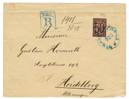 1885 BULGARIA 50 On 1F Canc. SOPHIA On REGISTERED Envelope To GERMANY. RARE. Vvf. - Andere & Zonder Classificatie