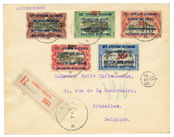 1924 50c + 10c On 5c+ 25c On 40c+ 30c On 10c+ 50c On 25c Canc. KIGALI On REGISTERED Envelope To BELGIUM. Superb. - Other & Unclassified