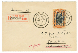 1918 5F Canc. KIGOMA On REGISTERED Envelope To SWITZERLAND. RARE. Superb. - Other & Unclassified